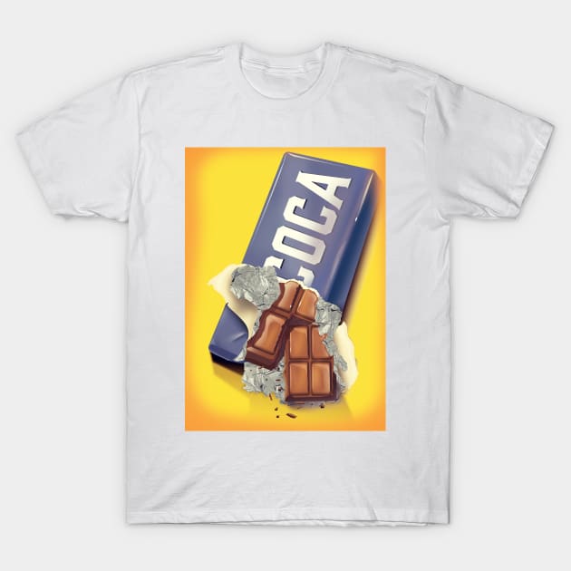 Coca Chocolate bar T-Shirt by nickemporium1